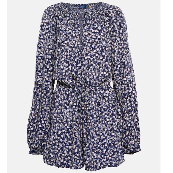 Polo Ralph Lauren Floral Long Sleeve viscose Romper, US2 - Picture 3 of 10